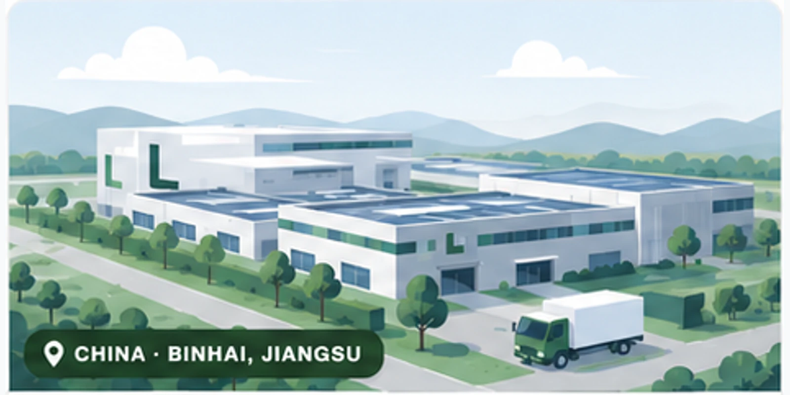 Industrial illustration of Jiangsu New Materials Base in Binhai, Jiangsu
